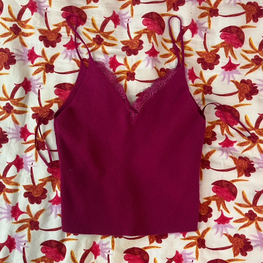 Pacsun Lace Trim Sweater Cami M